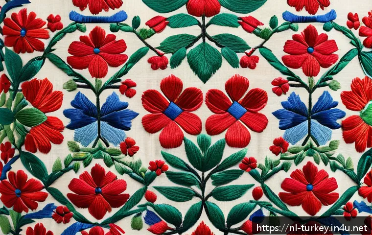 튀르키예의 민속 공예와 예술 - A richly detailed traditional Turkish embroidery piece displayed on a modern fashion garment, featur...