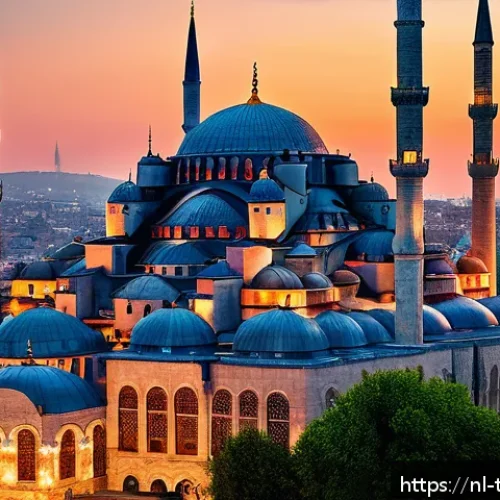 튀르키예의 역사를 이해하는 도서 - A detailed and vibrant scene of the Ottoman Empire&rsquo;s cultural and architectural legacy in Istanbul: ...
