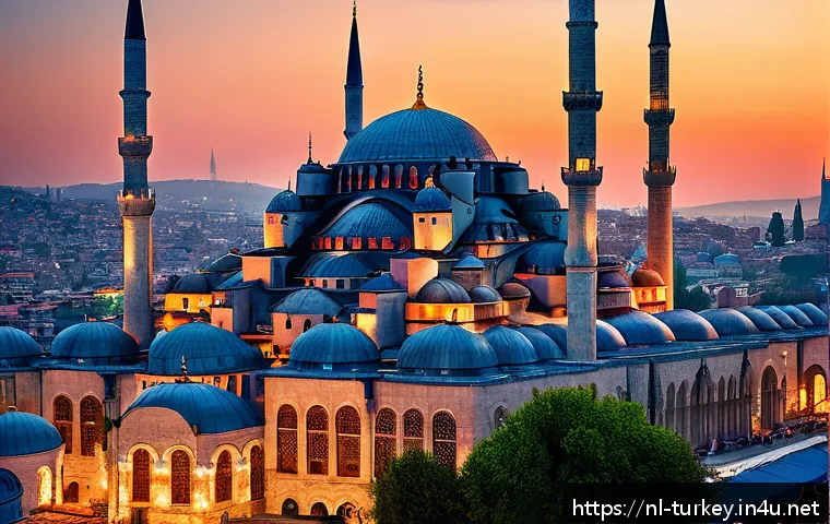 튀르키예의 역사를 이해하는 도서 - A detailed and vibrant scene of the Ottoman Empire’s cultural and architectural legacy in Istanbul: ...